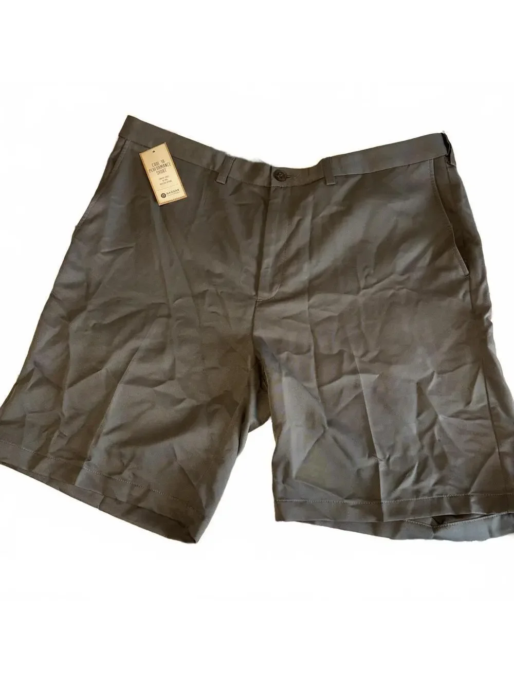 Haggar Cool 18 $48 NEW Performance Smart Taupe Shorts 44W men’s NWT  Classic